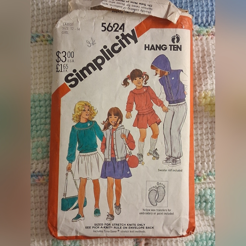 Simplicity Pattern  5624❤️🤍💜💚